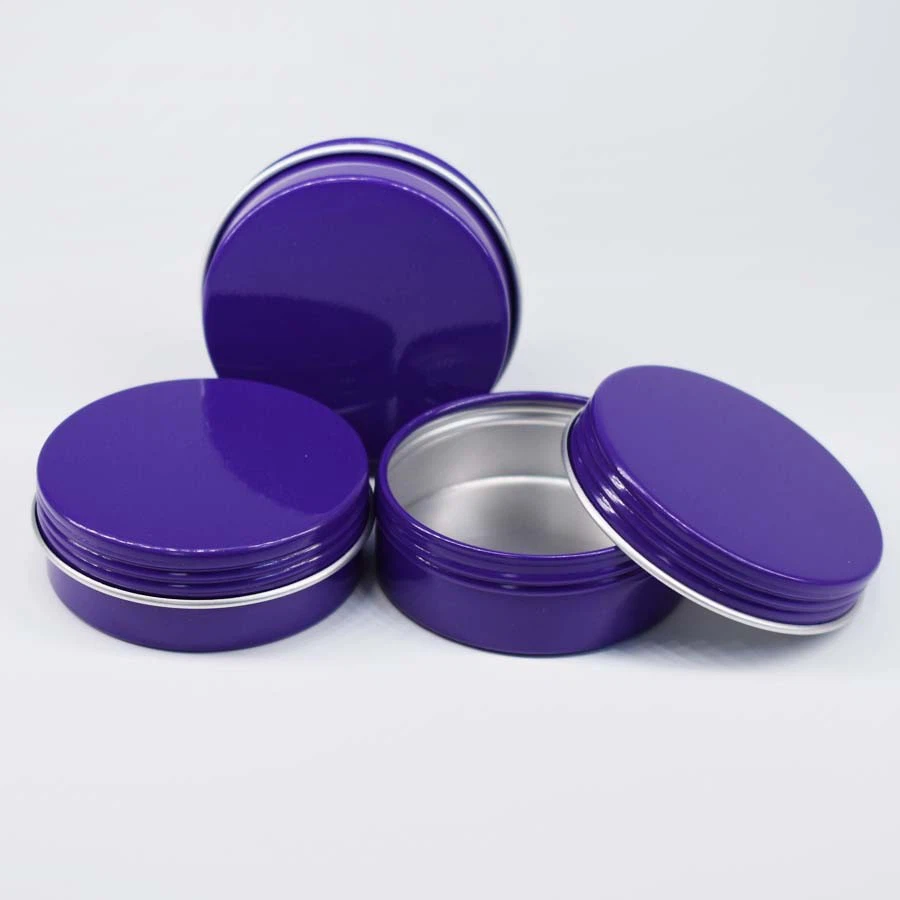 25ml Purple Custom Embossing Aluminum Gift Box